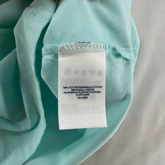 Lands' End Tank Top Womens M V-Neck Pleated Pullover Lightweight Stretchy Green - Picture 7 of 10